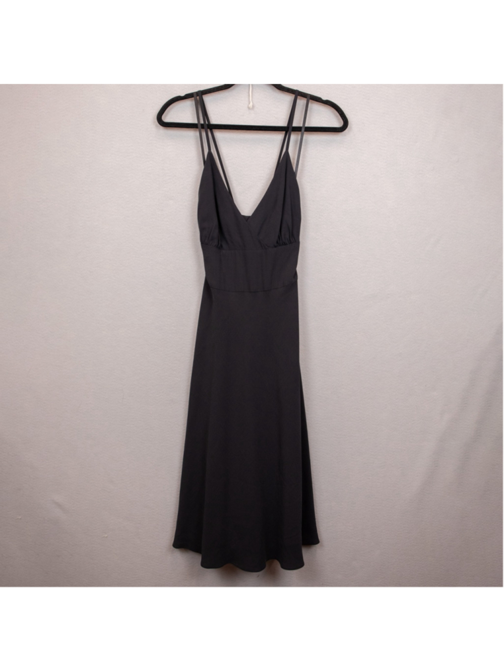 Vintage Banana Republic black silk a line dress-2